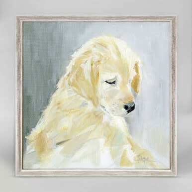 available at m. lynne designs yellow labrador sweet pups framed canvas