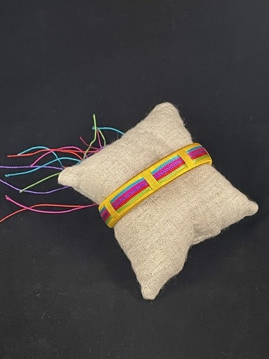 Yellow Wrapped Thread Cuff