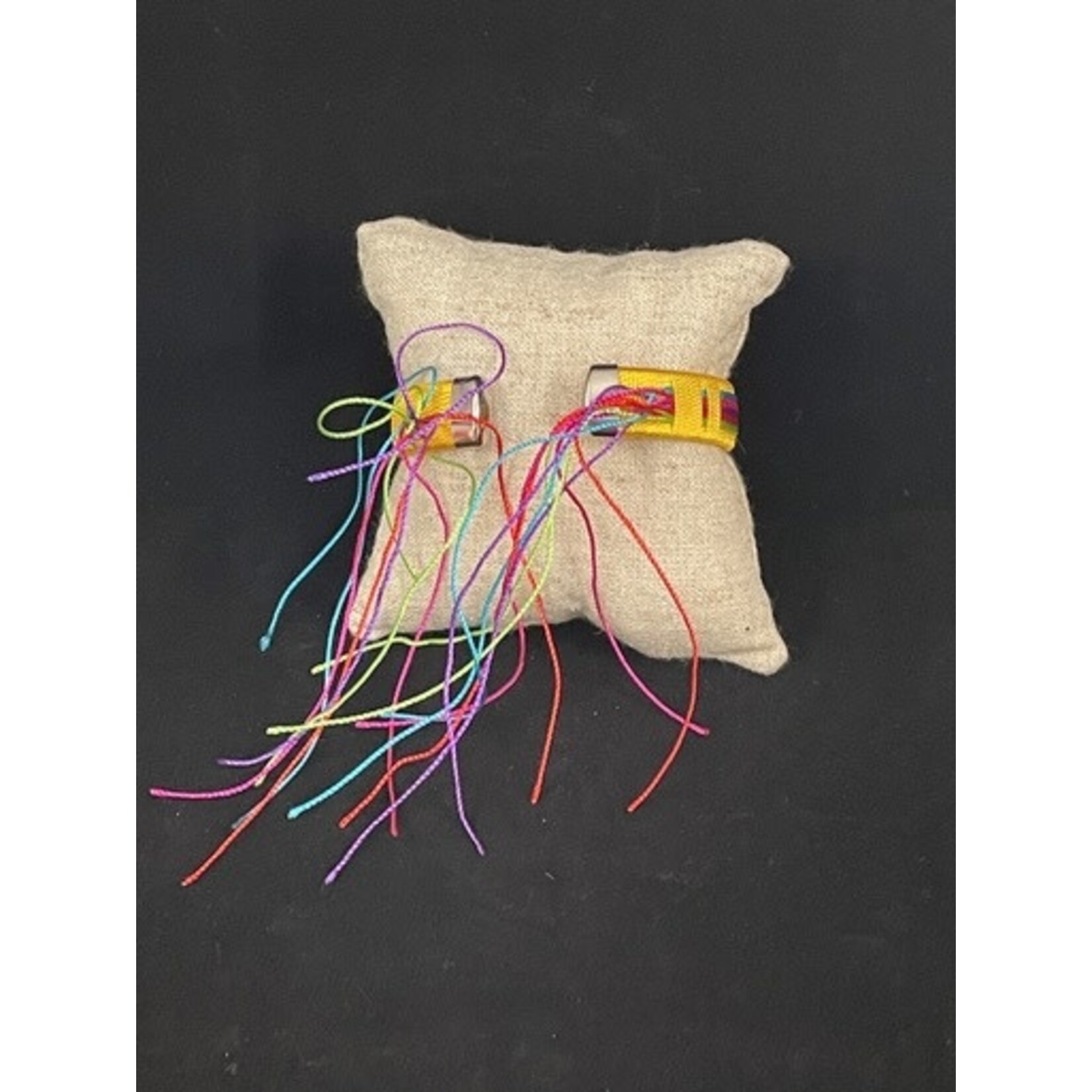 m. lynne designs yellow wrapped thread cuff