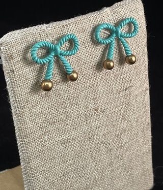 available at m. lynne designs Turquoise Butterfly Knot Earring