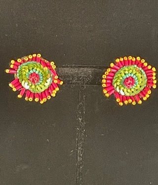 available at m. lynne designs Beaded Flower Earring