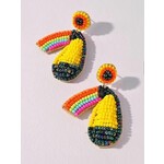 m. lynne designs beaded tucan earring