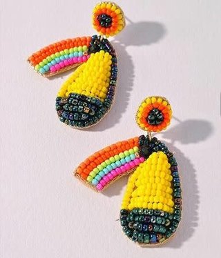 available at m. lynne designs Beaded Tucan Earring