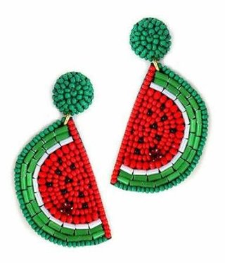 Beaded Watermelon Earring