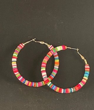 available at m. lynne designs Colorful Disc Large Hoop Earring