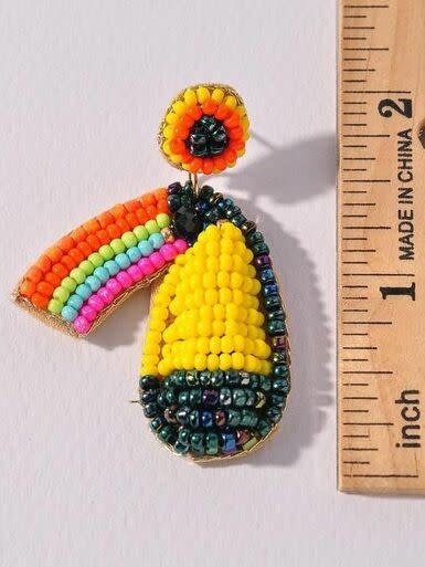 available at m. lynne designs Beaded Tucan Earring