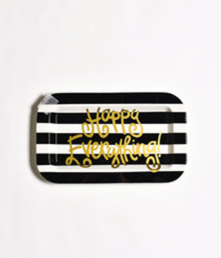 happy everything Black Stripe Happy Everything Mini Rectangle Platter