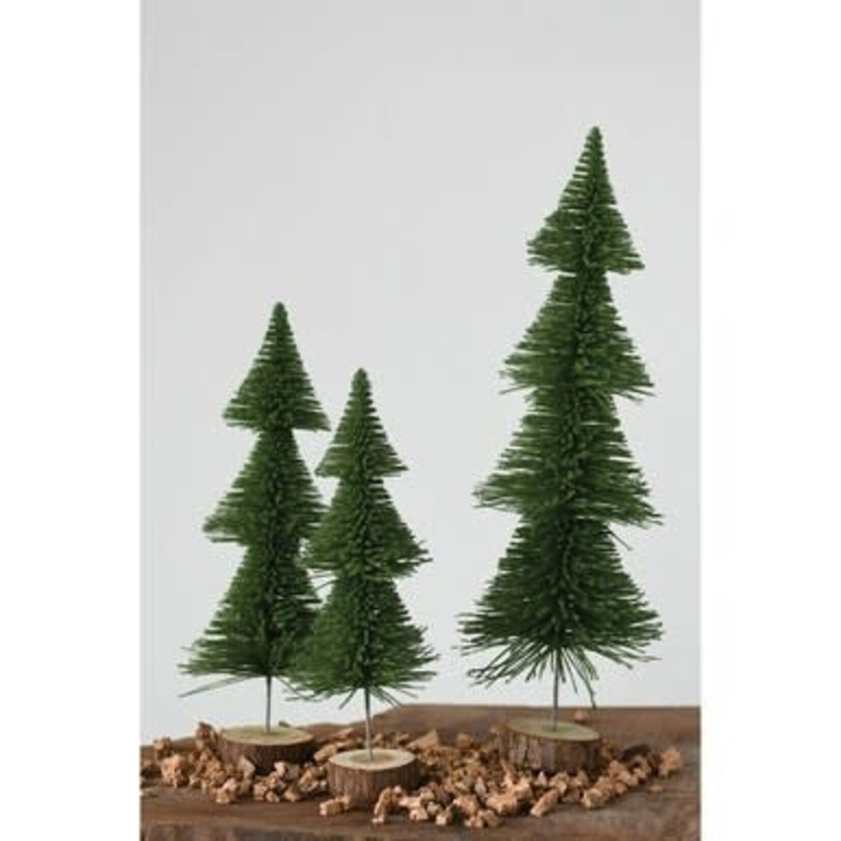 m. lynne designs green tall spiral bottlebrush tree