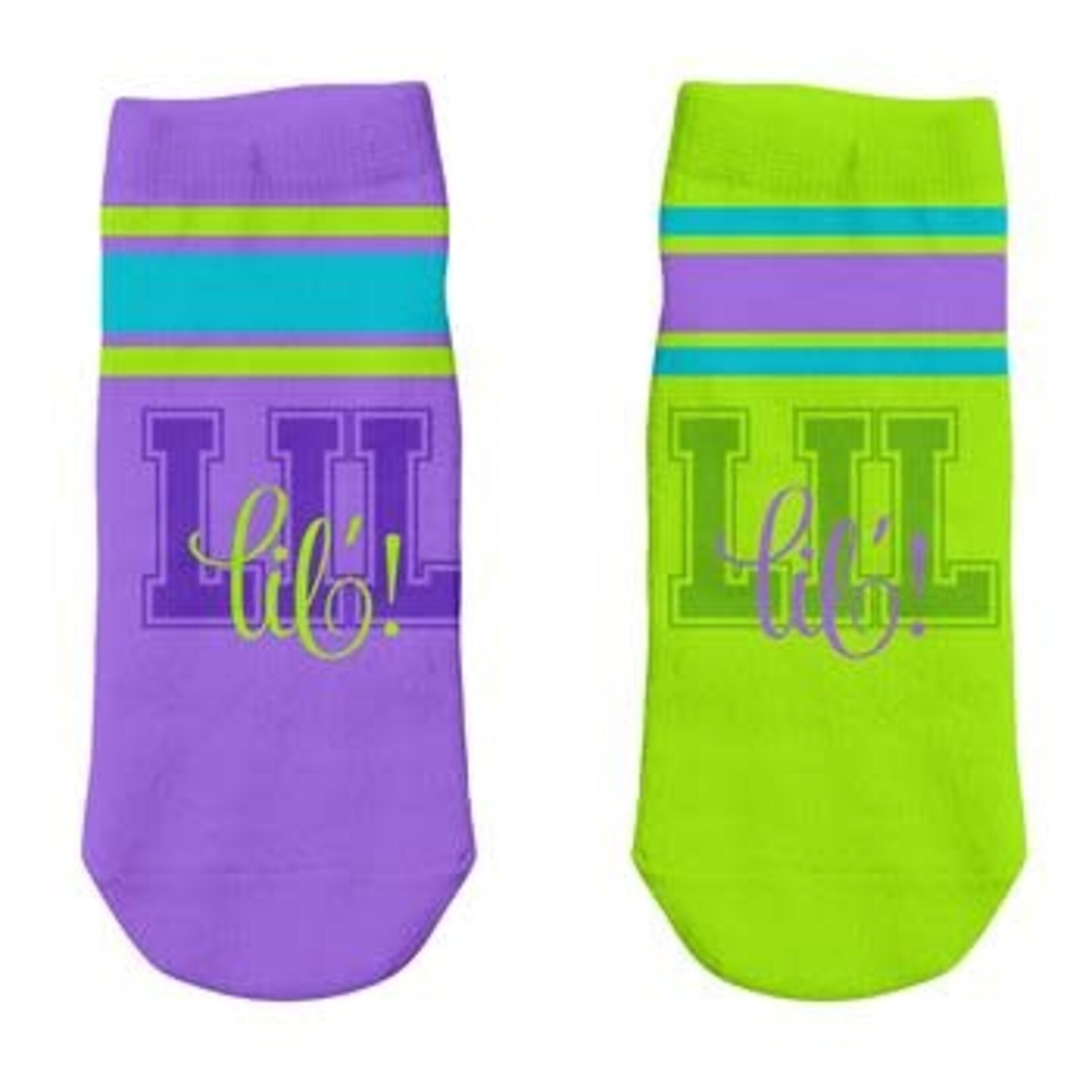 m. lynne designs lil purple ankle socks