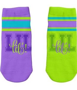 available at m. lynne designs "lil" purple ankle socks
