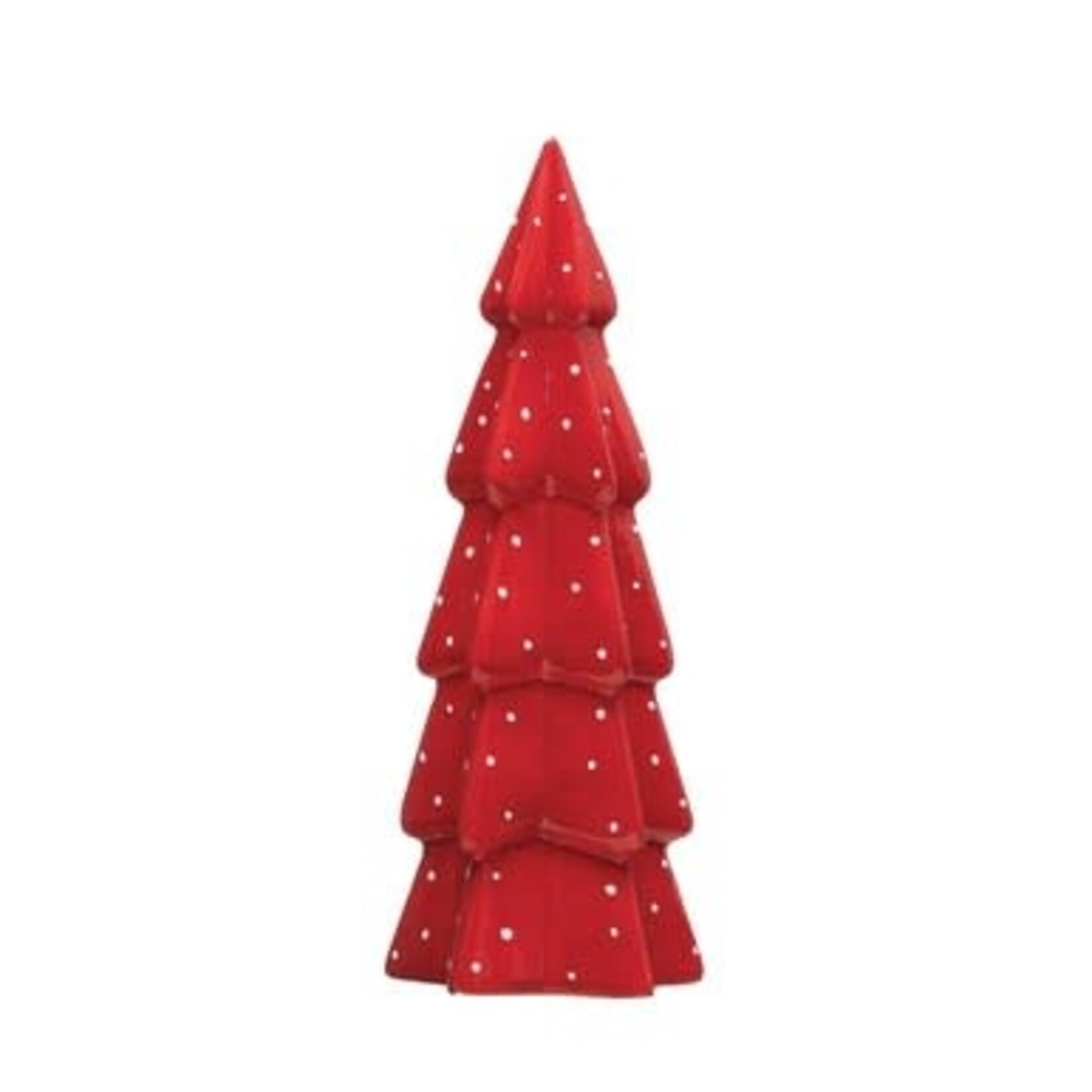 m. lynne designs large red tree with white polka dots