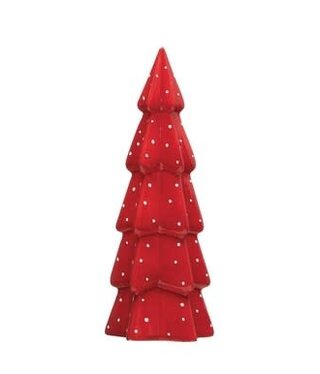 available at m. lynne designs Red with White Dots Tree, 10"H