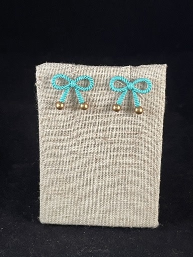 available at m. lynne designs Turquoise Butterfly Knot Earring