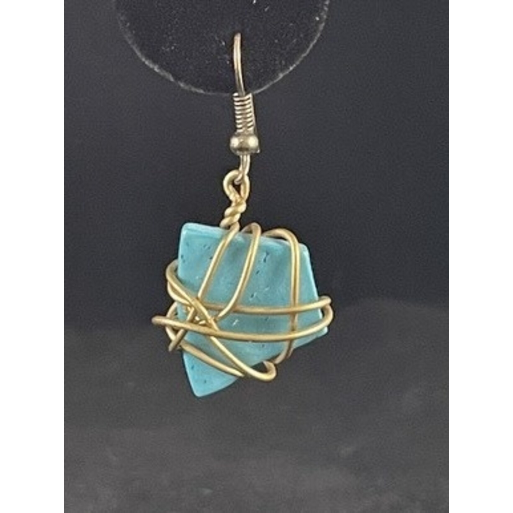 m. lynne designs turquoise, red & pink drop earring