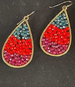 available at m. lynne designs turquoise, red & pink drop earring