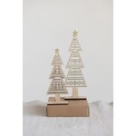 m. lynne designs tall wood laser tree with glitter