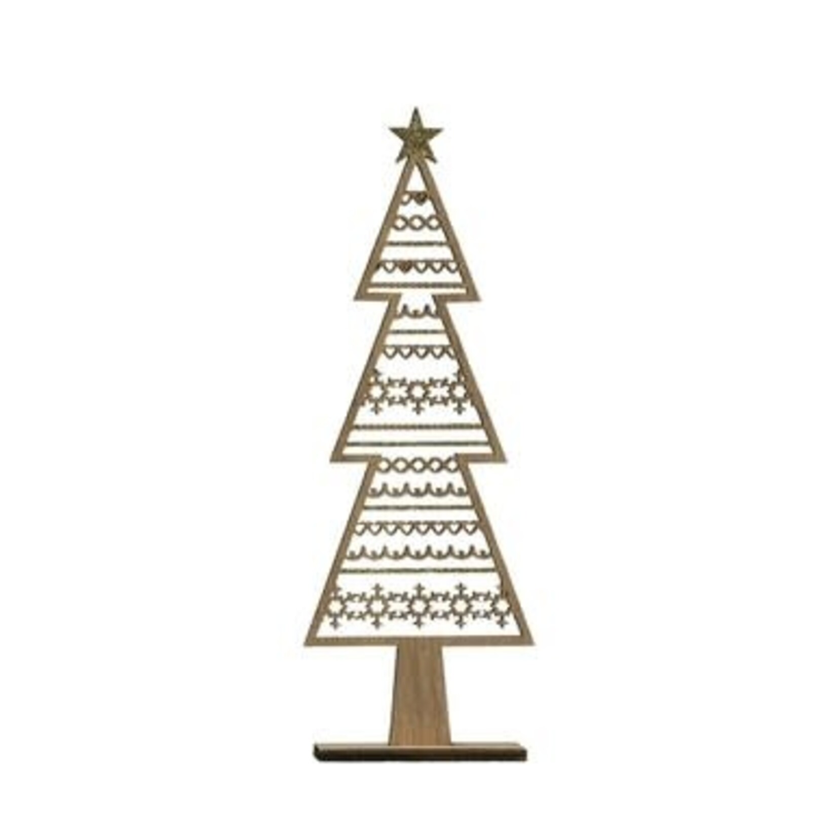 m. lynne designs tall wood laser tree with glitter