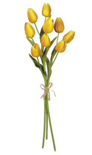 available at m. lynne designs Yellow Tulip Bundle, 17"