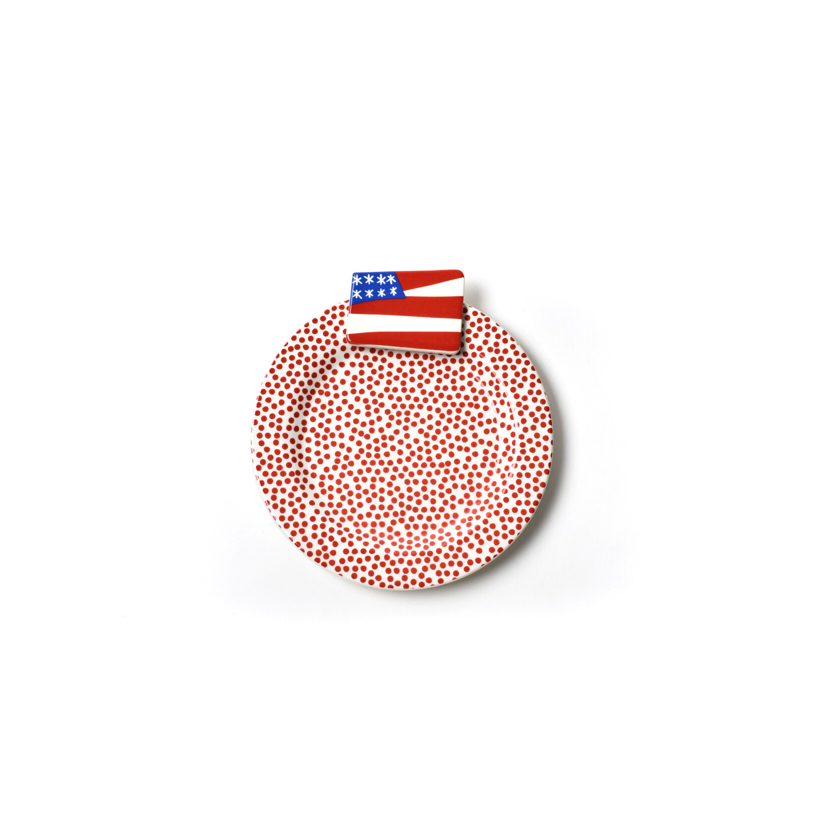 happy everything flag embellishment plate