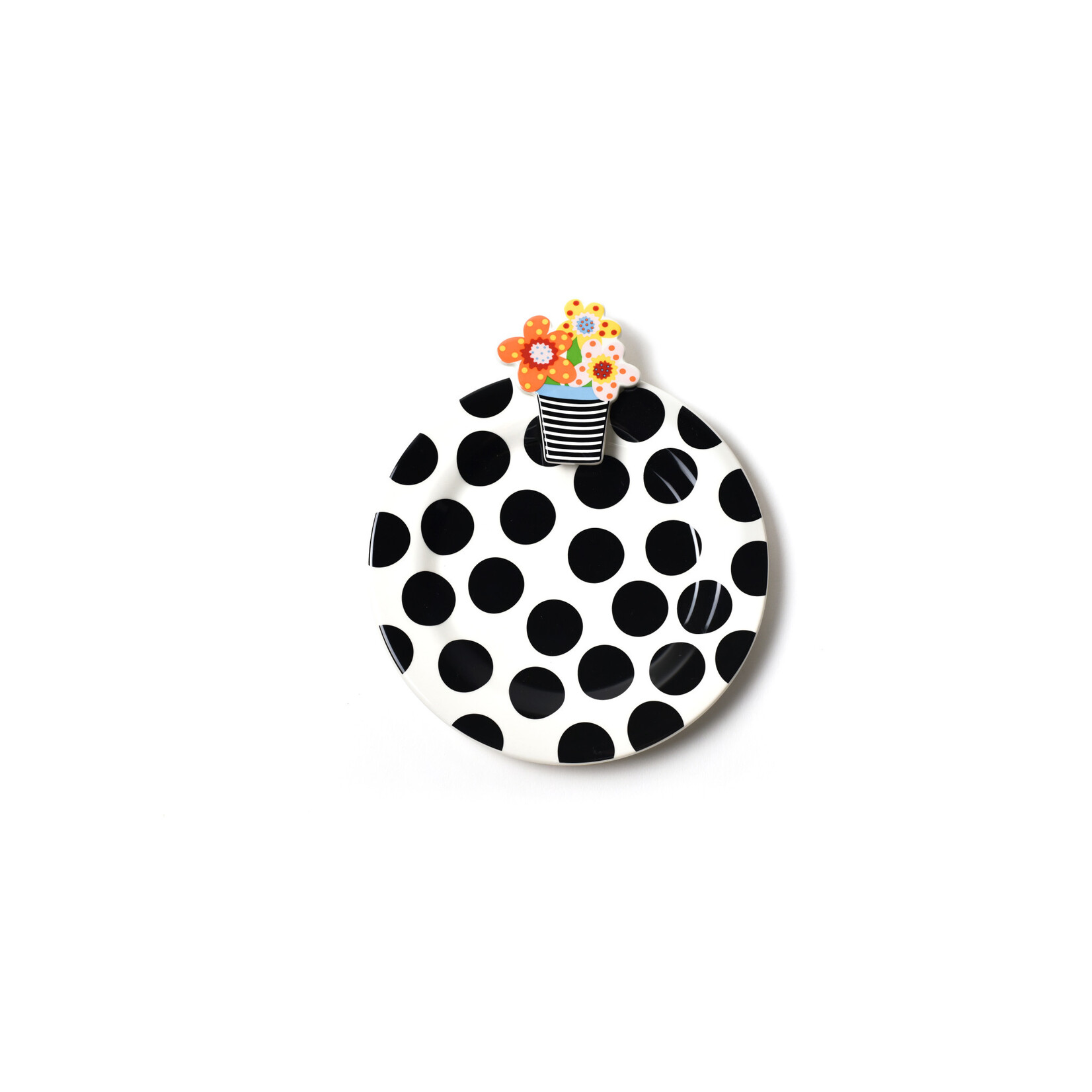 happy everything flowers embellishment plate