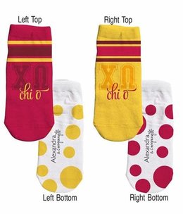 available at m. lynne designs chi omega Ankle Socks