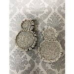 m. lynne designs silver round beaded earring