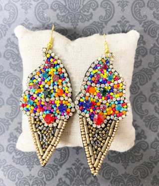 available at m. lynne designs Bright Beaded Ice Cream Earring
