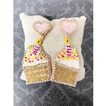 m. lynne designs beaded cupcake earring