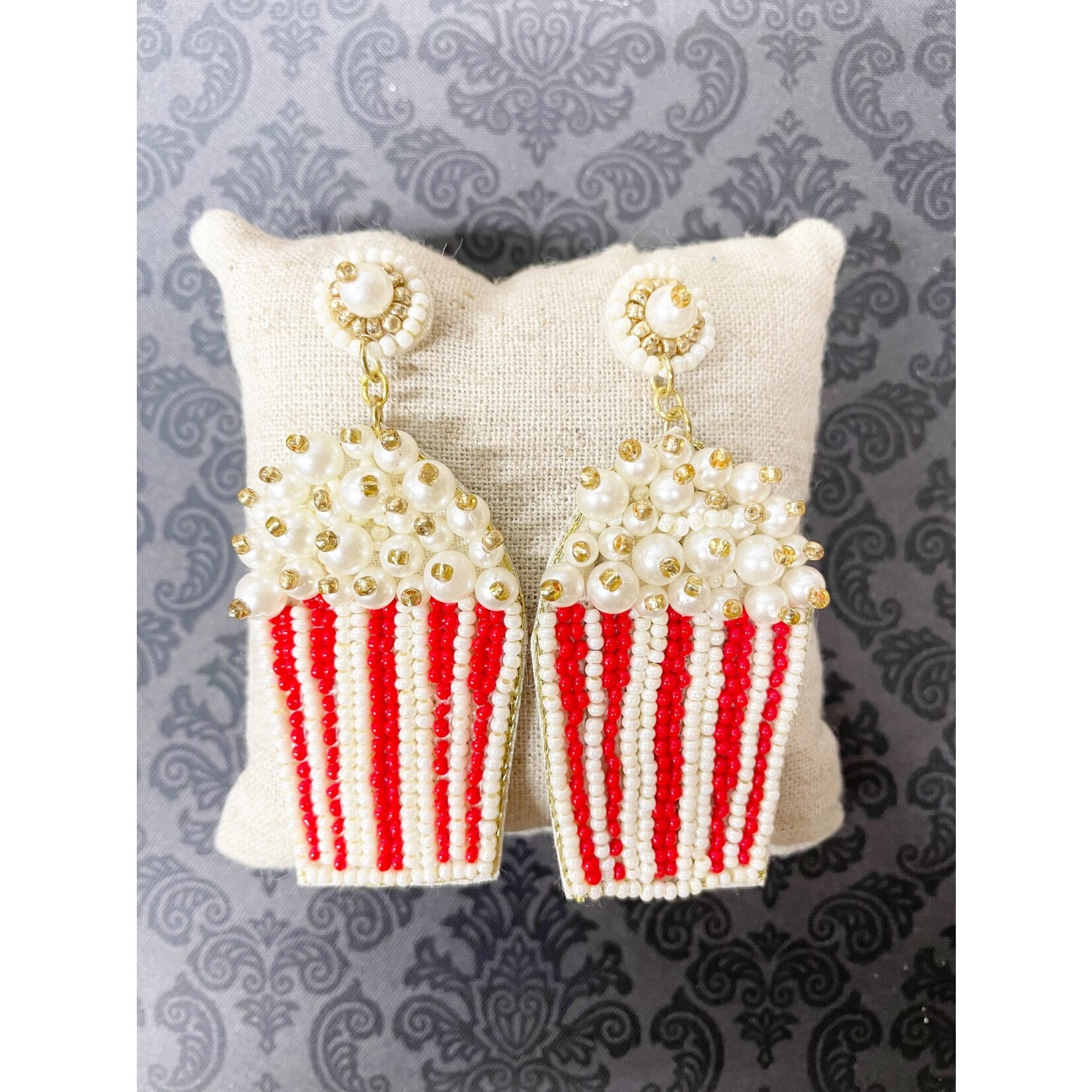 m. lynne designs beaded popcorn earring