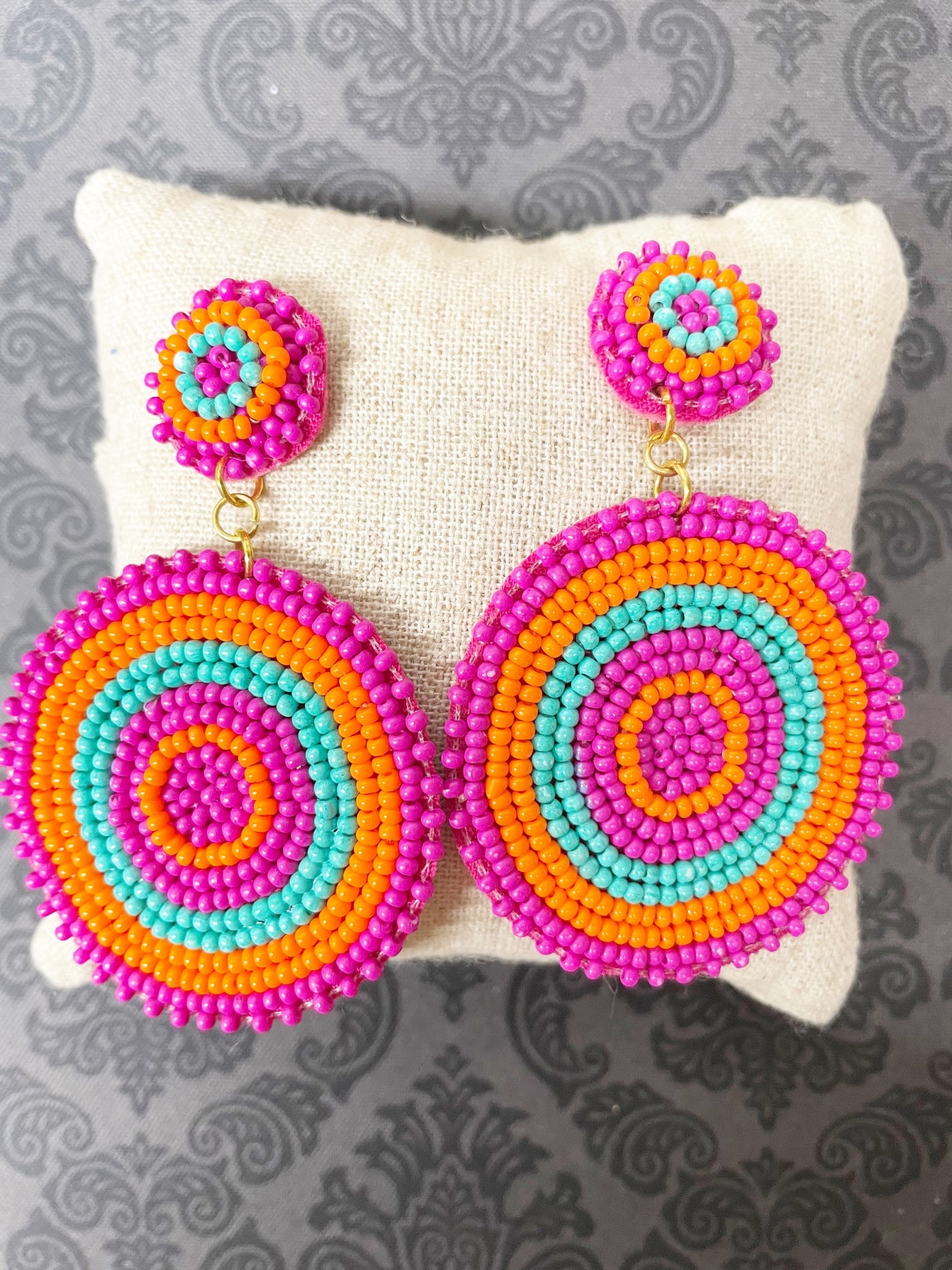 available at m. lynne designs Bright Bead Round Earring