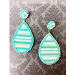 m. lynne designs beaded oval earring