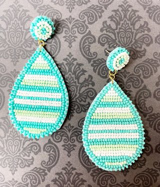 available at m. lynne designs Beaded Oval Earring