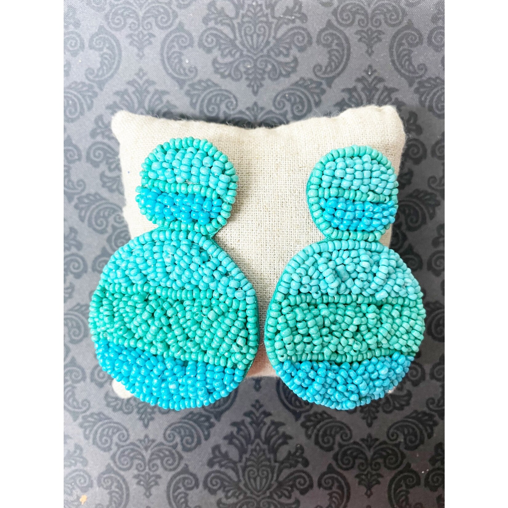 m. lynne designs beaded round earring