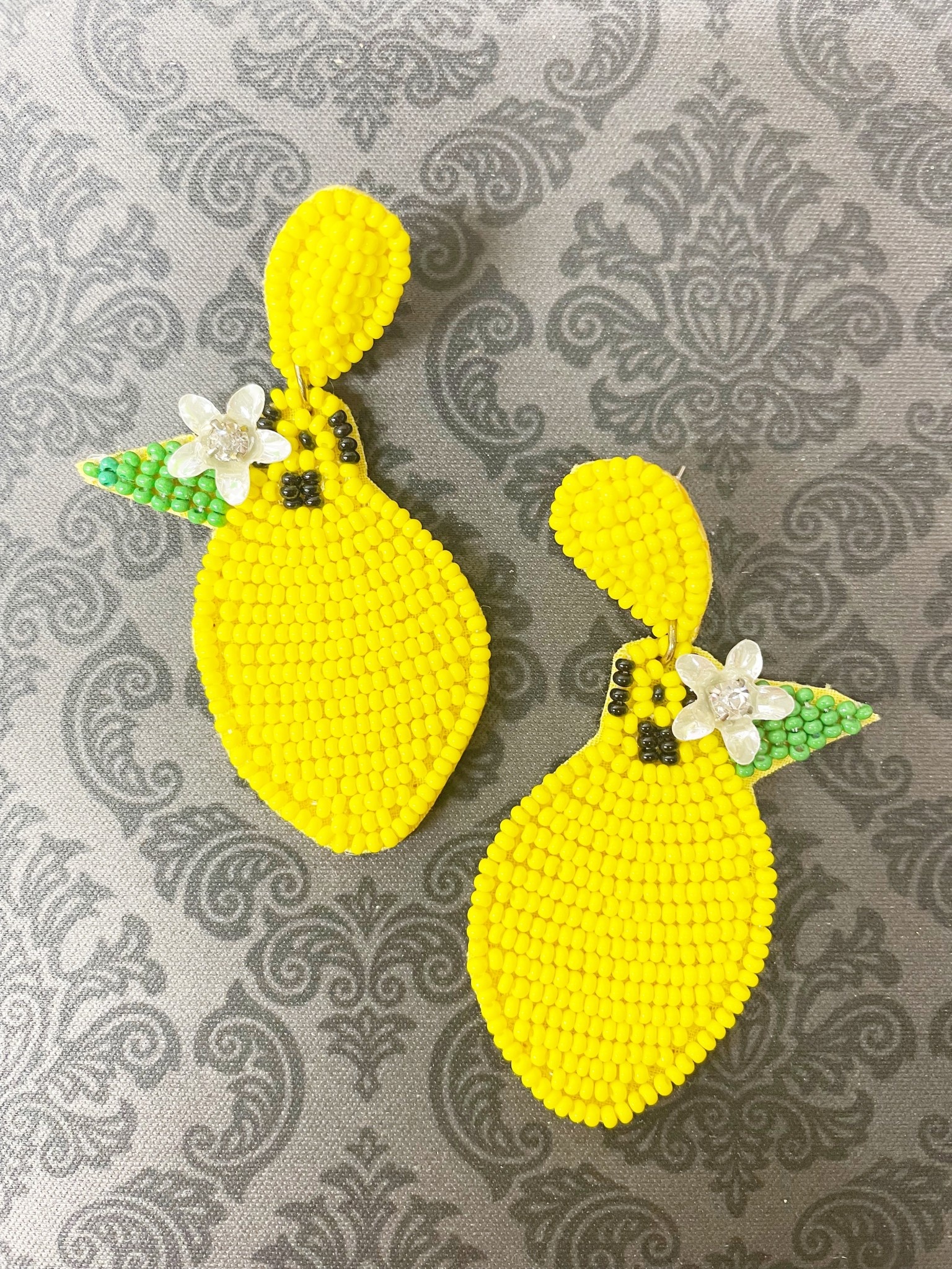 available at m. lynne designs Beaded Lemon Earring