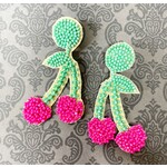 m. lynne designs beaded cherries earring