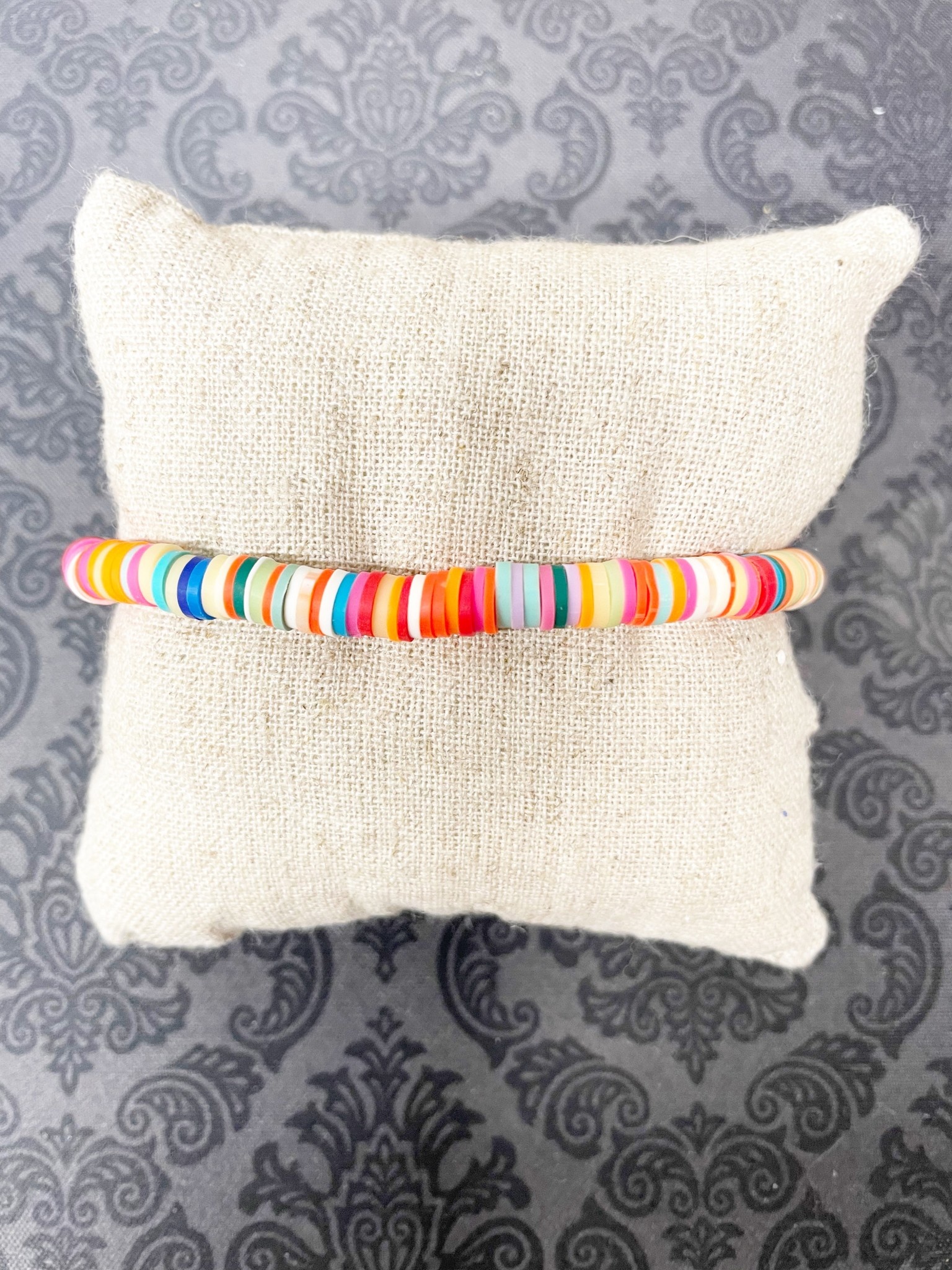 Bracelet, Colorful Slices with Gold