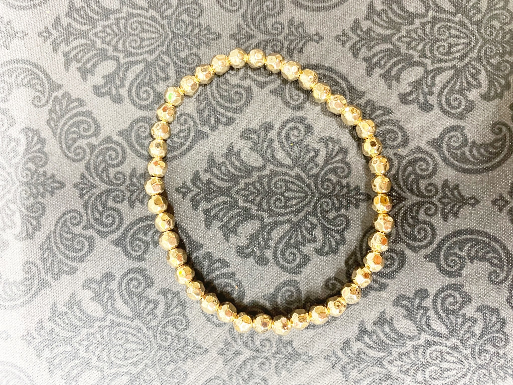 available at m. lynne designs Gold Beaded Bracelet