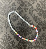 available at m. lynne designs White Disc with Colorful and Beads Bracelet