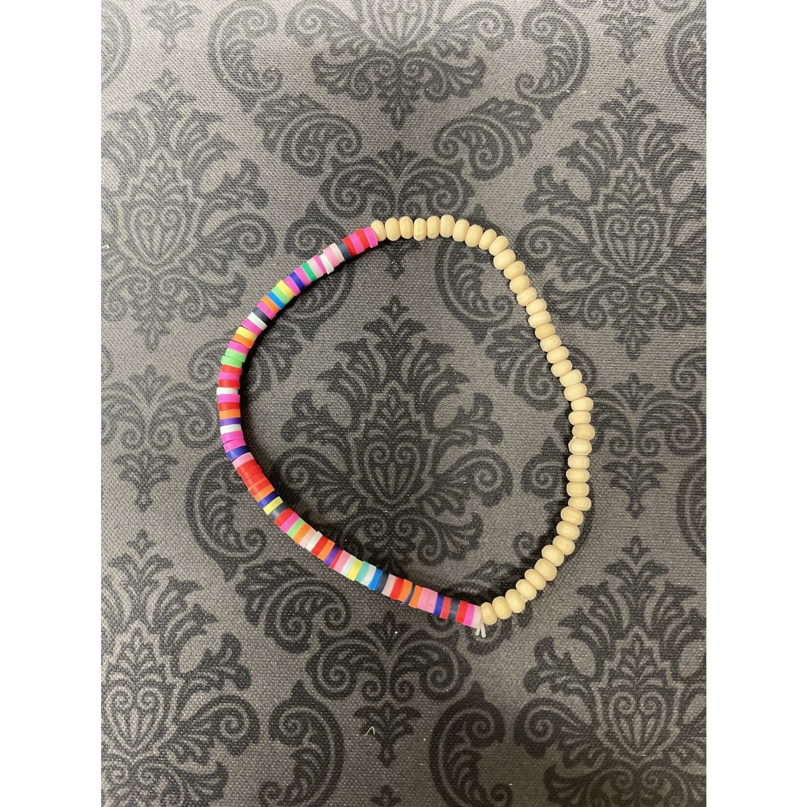 m. lynne designs wooden bracelet with colorful slices