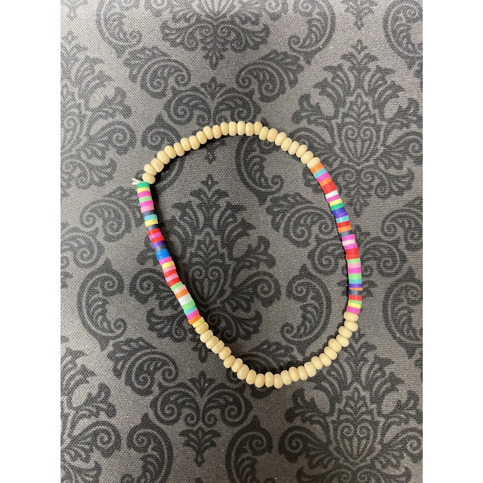 m. lynne designs wooden bracelet with colorful slices