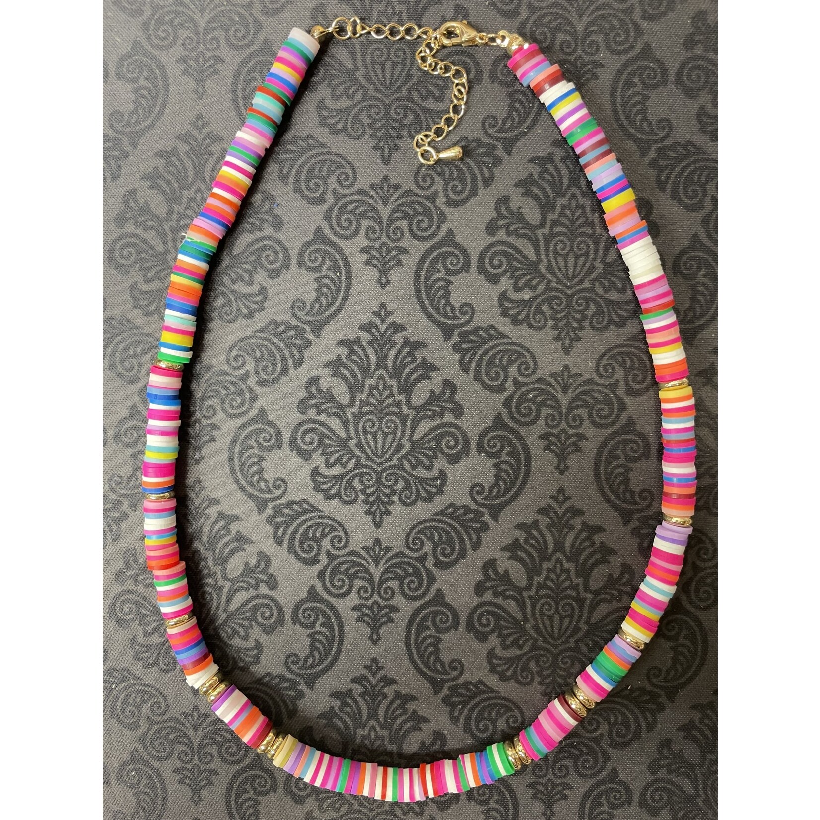 m. lynne designs multi disc necklace with gold accents
