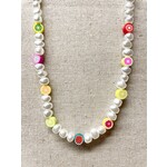 m. lynne designs pearl with fruit slices necklace