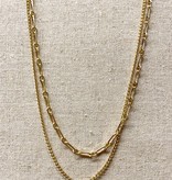 available at m. lynne designs Gold Paperclip and Chain Necklace