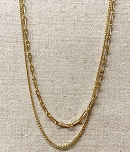 available at m. lynne designs Gold Paperclip and Chain Necklace
