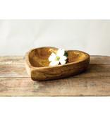 available at m. lynne designs Mango Wood Heart Bowl with Gold Leaf Center