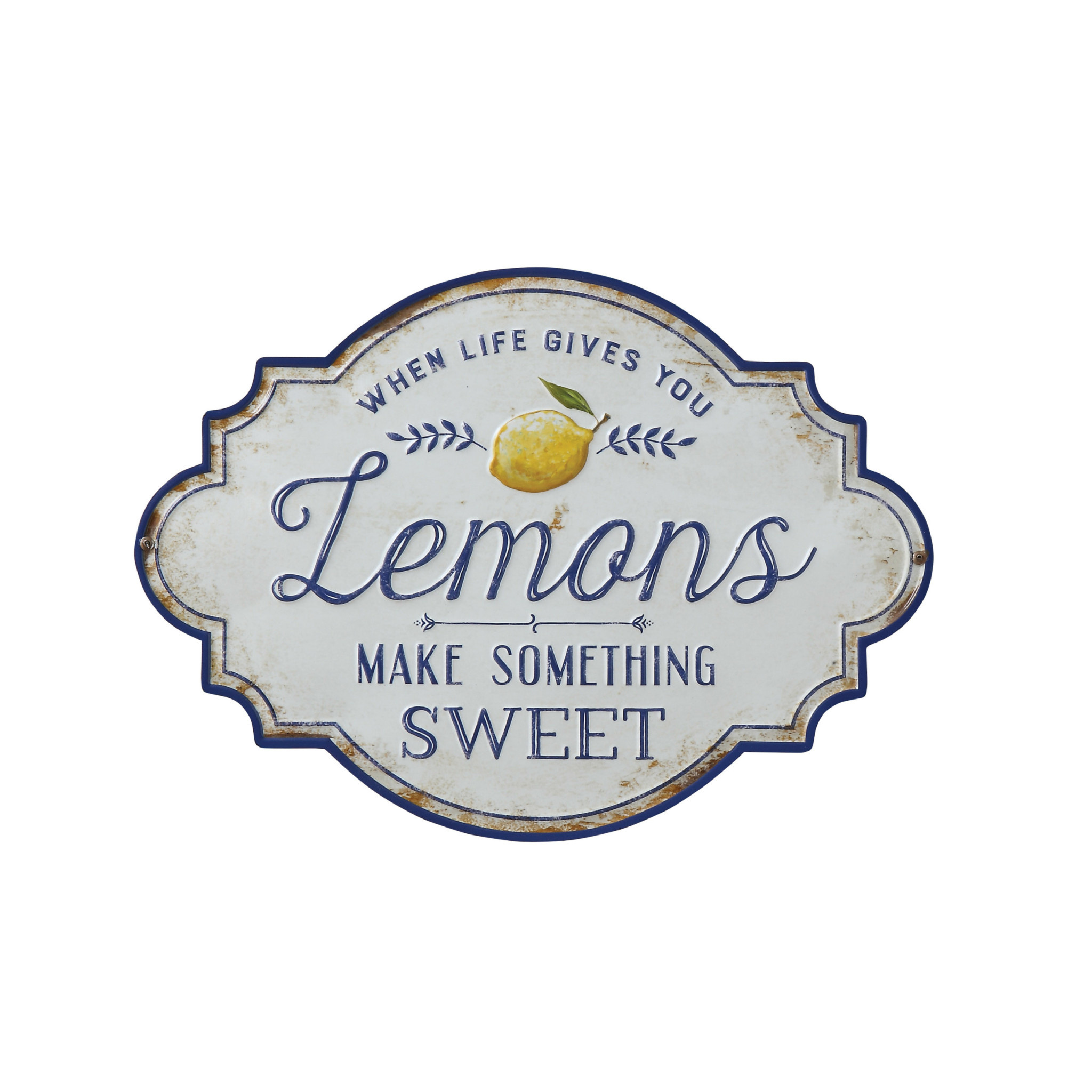 available at m. lynne designs When Life Gives You Lemons Metal Decor