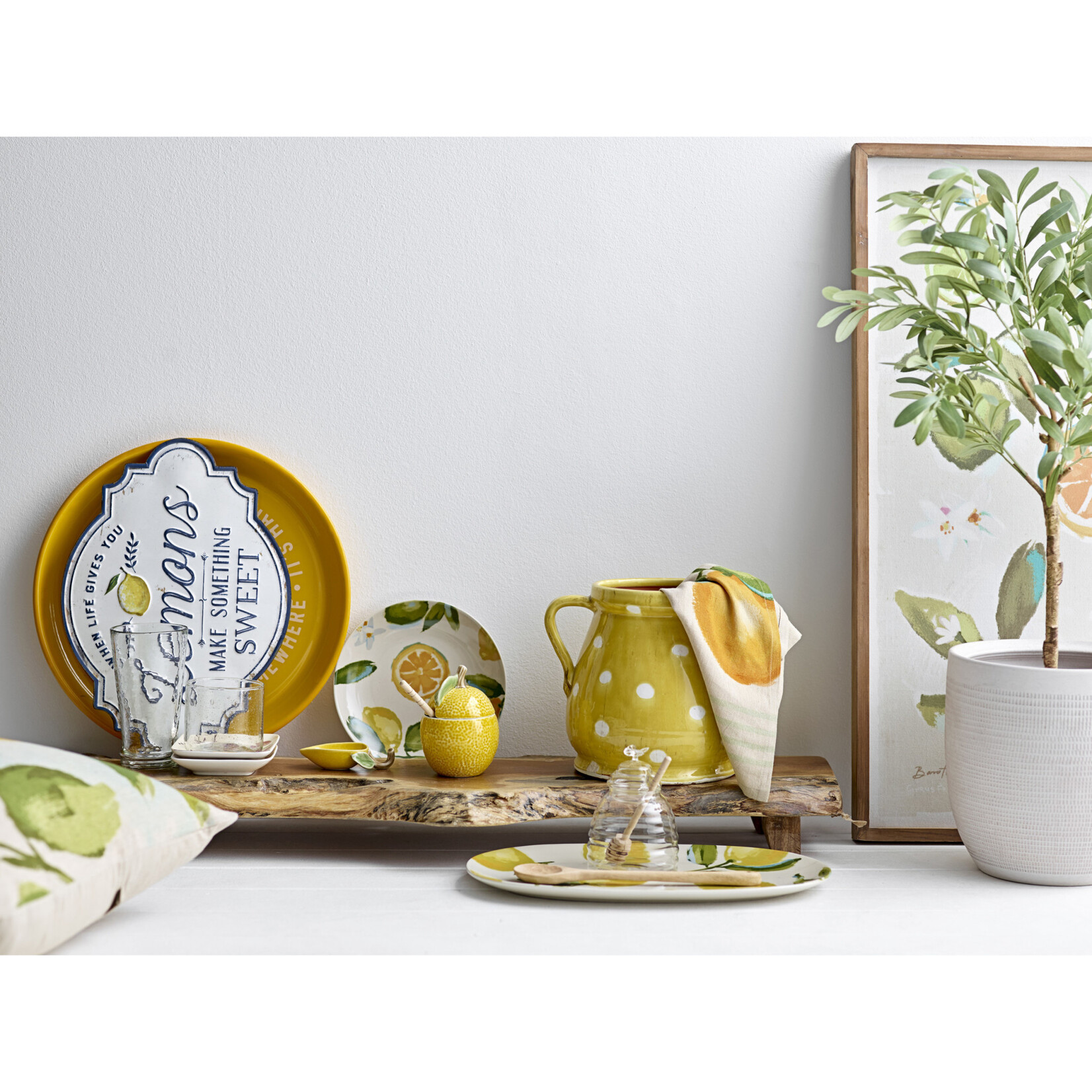 m. lynne designs when life gives you lemons metal sign