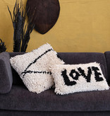 available at m. lynne designs Black & White Love Shag Pillow