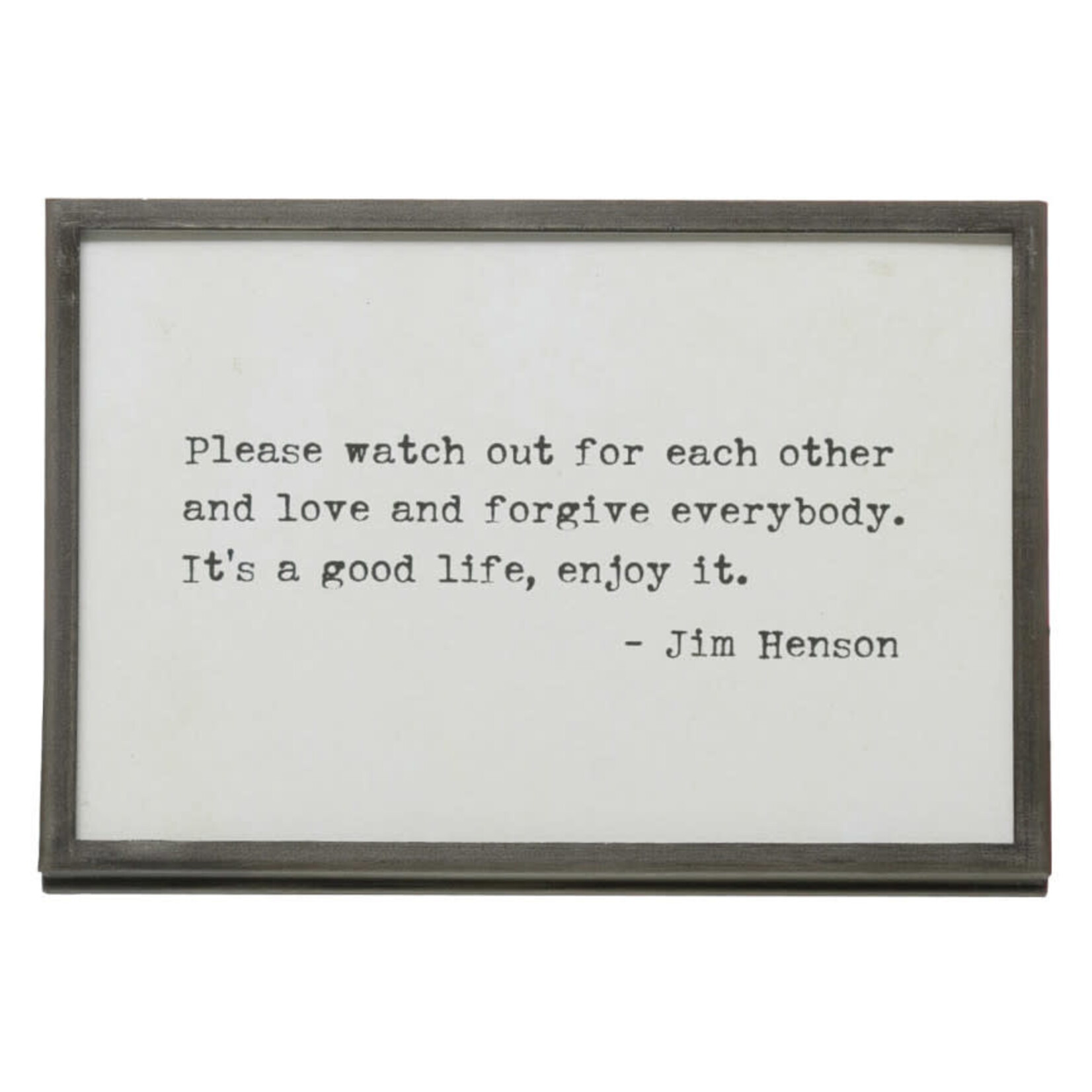 m. lynne designs metal frame with quote