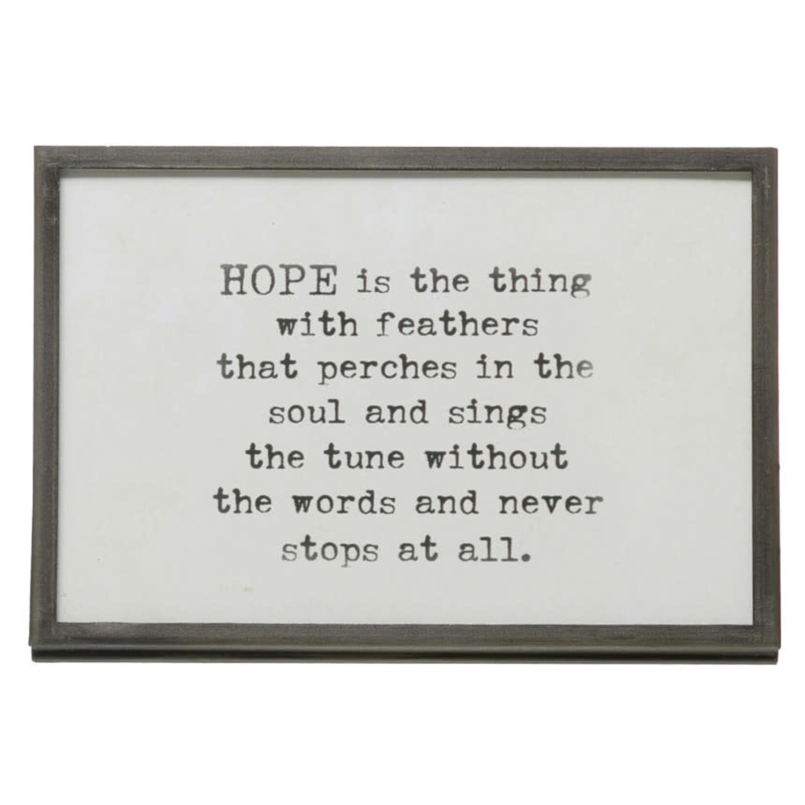 m. lynne designs metal frame with quote
